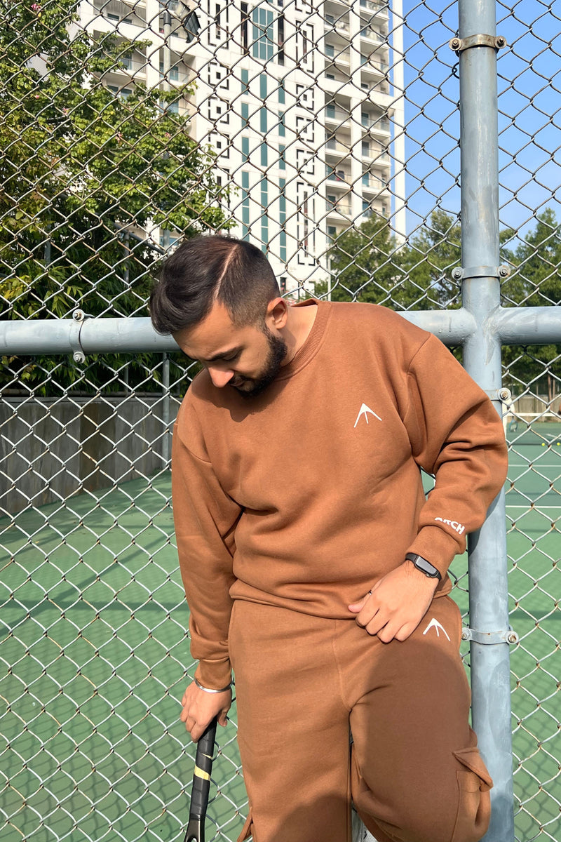 Mocha Mousse Oversized Sweatshirt