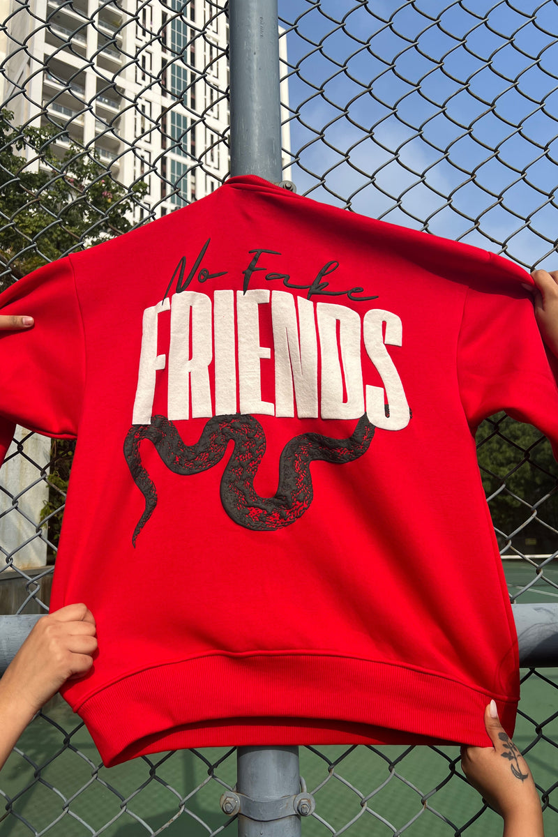 No Fake Friends Oversized Sweatshirt
