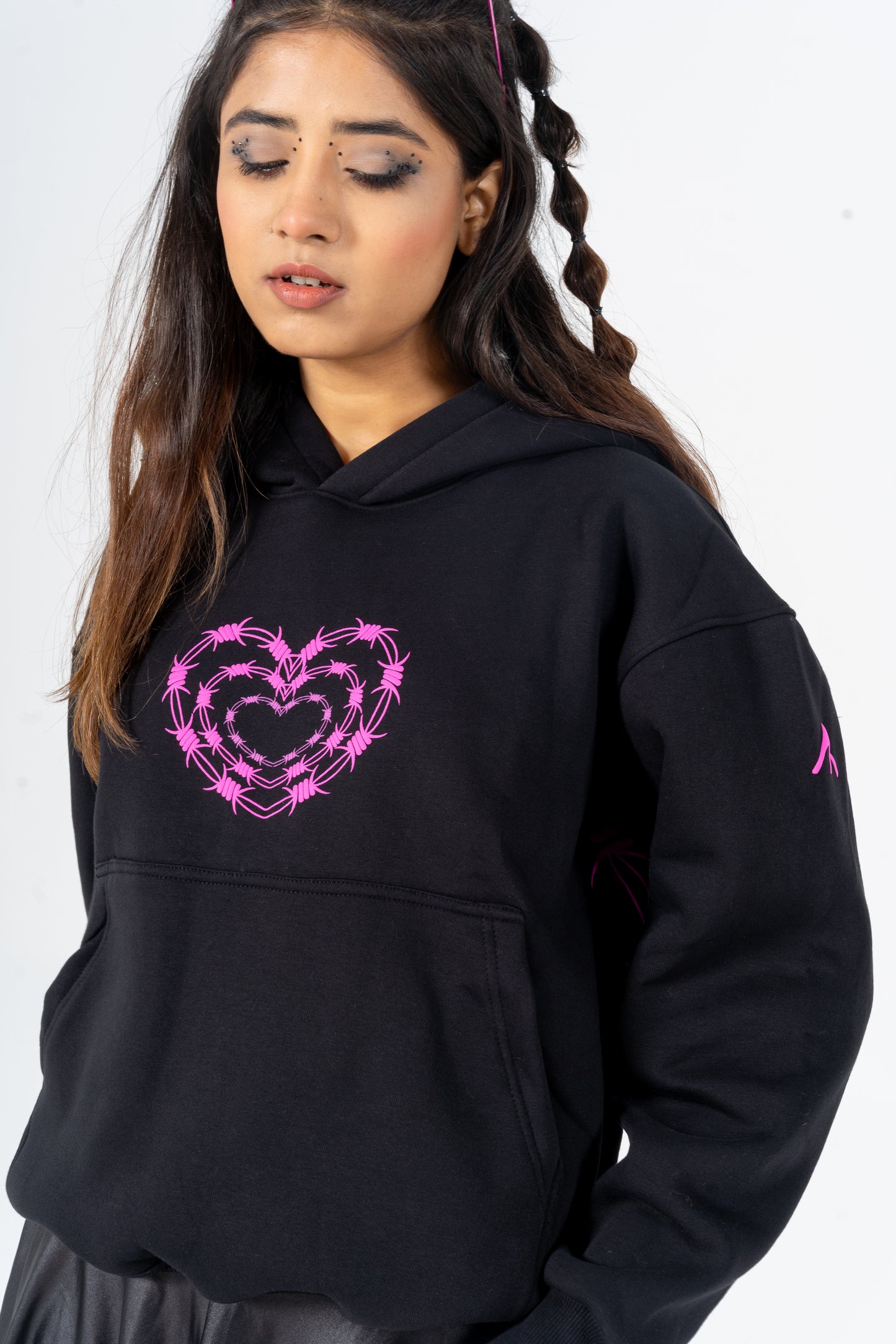 Black Heart Oversized Hoodie