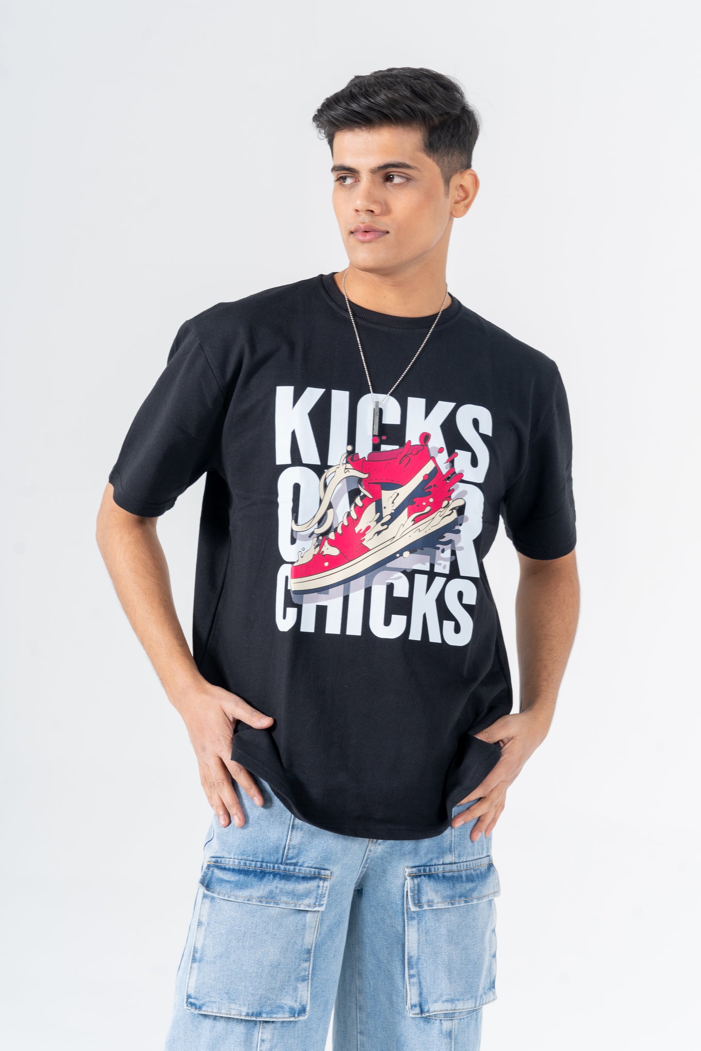 Kicks Over Chicks Oversized T-Shirt